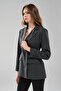 Women's Waist-Fitted Double-Breasted Closure Design Blazer Jacket - 2