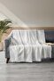 Gray Striped Jacquard Sofa Cover 180X240 cm – Cotton Woven Decorative Armchair and Sofa Cover