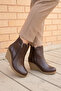 Women's Wedge Heel Zippered Daily Boots Sandis - 3