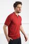 Cinnamon Polo Neck Zippered Men's Cotton Knitwear T-Shirt - 4