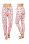 3-Pack Cotton Thin Breathable Fabric Ribbon Waist Detail Printed Pocketless Women's Pajama Bottoms - 5