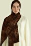 شال قطني مزين بالزهور - بنفسجي - 4