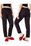3-Pack Cotton Thin Breathable Fabric Ribbon Waist Detail Printed Pocketless Women's Pajama Bottoms - 6