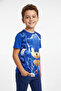 Boy's Crew Neck Relax Fit Cotton Sonic the Hedgehog Printed Dark Blue T-Shirt - 2
