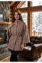 Women's Poncho Hijab with Buttoned Chain Detail, Sport Model