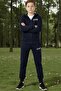 Transitional 2-Piece Zippered Star Soccer Ball Printed Boys' Bottom and Top Tracksuit Set - 2