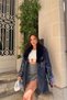 Women's Collar Fur Detailed Buttoned Belted Short Leather Coat Nbstr1009 - 2