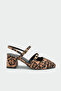 Rina Buckle Detailed Women's Heeled Shoes - Leopard