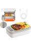 Portable Electric Lunch Box 1L - Stainless Steel - Cordless Heated Lunch Box Food Warmer 14000mAh