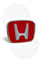 Honda Civic Compatible Logo Emblem for Car Door or Trunk Compatible 11X9Cm 1Pc Red Logo Emblem Adhesive