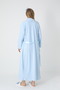 Lace Breastfeeding-Friendly Maternity Nightgown and Checkered Jacquard Dressing Gown Set - Viscose Cotton - 3