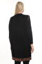 Black Rose Embroidered Winter Thick Buttoned Long Pocket Knitwear Mother's Vest - 5