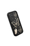 Xiaomi Redmi Note 11S Compatible Quality Black Silicone Butterfly Pattern Shockproof Case - 3