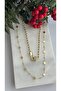 Crispy honeycomb necklace and heart lock necklace with dorica chain (double necklace) - 2
