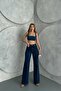 Eva Stretch Fabric Super High-Waist Relaxed Leg Denim Palazzo Pants - 3