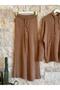 HatunAtila Ribbed Knitwear Set Brown - 7744 - 3
