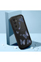 Samsung Galaxy A05S Compatible Black Silicone Butterfly Pattern Impact Protection Case