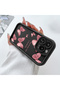 Samsung Galaxy A16 Compatible Black Silicone Butterfly Pattern Impact Protection Case - 5