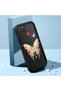 Realme C25 Compatible Quality Black Silicone Butterfly Pattern Impact Resistant Case - 3