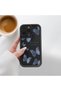 iPhone 14 Plus Compatible Black Silicone Butterfly Pattern Impact Protection Case - 4