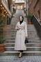 Women's Lined Belted Buttoned Mink Bondit Trench Coat - 3