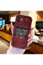 iPhone 16E Compatible Burgundy Silicone Ribbon Patterned Shockproof Phone Case - 4