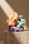 3-Piece Luxury Satin Hair Scrunchies Large Size Shiny Silk Textured Rubber Band Soft Non-Marking XL Scrunchie - 8