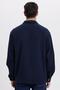 Men's Relax Fit Comfortable Cut Side Pocket Lumberjack Navy Blue Cashmere Jacket Shirt - 7