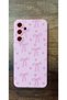 Samsung Galaxy S25 Ribbon/Bow Printed Inside Velvet Silicone Phone Case - 3