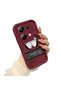 Xiaomi Poco M6 Pro 4g Compatible Burgundy Silicone Ribbon Patterned Impact Resistant Phone Case - 2