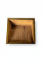 Wooden Desktop Organizer Slanted Square Pen Holder - 6