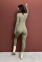 Women's Body-Smoothing Slimming Silver-Zip Modal Jumpsuit - 8