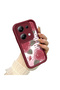 Xiaomi Poco M6 Pro 4g Compatible Beautiful Rose Pattern Burgundy Silicone Impact Protection Case - 2