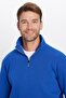 Unisex 3-Pack Stone-Blue- Cobalt Blue Relax Fit Cotton Half Zip Mock Neck Sweatshirt - 2