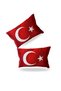 Turkish Flag Crescent and Star Patterned Torpedo Protection Cover & Digital Printed Vehicle Travel Neck Pillow - 2