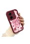 Xiaomi Poco M6 4g Compatible Beautiful Rose Pattern Burgundy Silicone Impact Protection Case - 2