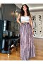 Smoky Brown Tones Belted Skirt - 6