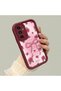 Beautiful Rose Pattern Burgundy Silicone Shockproof Case Compatible with Samsung Galaxy A04S - 3