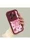 Infinix Hot 40/40 Pro Compatible Beautiful Rose Pattern Burgundy Silicone Shock Protection Case - 3