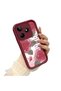 Realme C53 Compatible Beautiful Rose Patterned Burgundy Silicone Impact Protection Case - 2