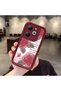 Infinix Hot 40I Compatible Beautiful Rose Patterned Burgundy Silicone Impact Protection Case