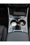 White Car Coaster Silicone In-Car Anti-Slip Mat Phone Coin Material Holder 65 mm 2Pcs - 2