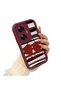Realme C55 Compatible Burgundy Silicone Fruit Pattern Shockproof Phone Case - 2