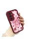 Beautiful Rose Pattern Burgundy Silicone Shock Protection Case Compatible with Samsung Galaxy A24 - 2