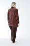 Women's Plus Size Cotton Zippered Velvet Tracksuit Set / Tile - - B 2280 - 8
