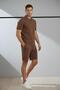 New Season Half Zipper Vortex Fabric Tshirt-Shorts Set 2-Piece Premium Fabric - 2