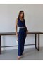 Buttoned Crop Vest and Palazzo Wide Leg Pants Set - 3