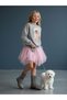 Girl's Cotton Dog Printed Oversized Design Sweatshirt