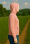 Pink 269-12-25 Girl's Hooded 2 Thread Count Fleece-Lined Zippered Sweatshirt Age 13/16 - 6