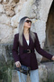 Premium Blazer with Plum Belt Detail - 2